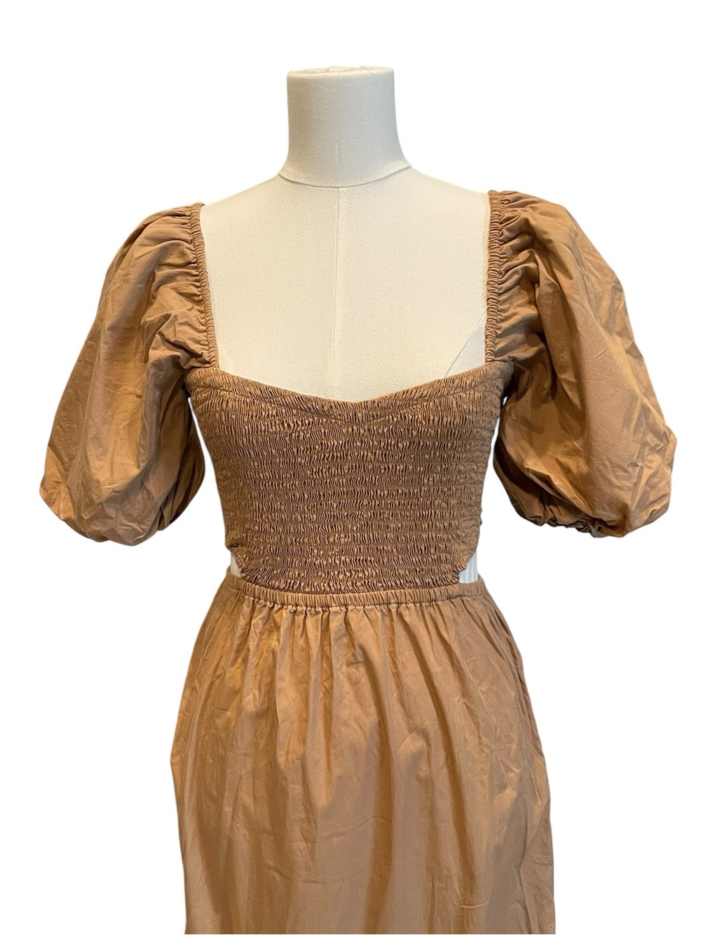 Faithful the brand Smocked Cut-Out Midi Dress XS - Picture 5 of 10